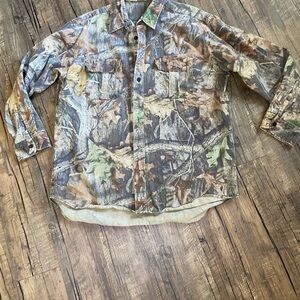 Vintage Y2k/90s Walls Camo Button Shirt Mens Size XL